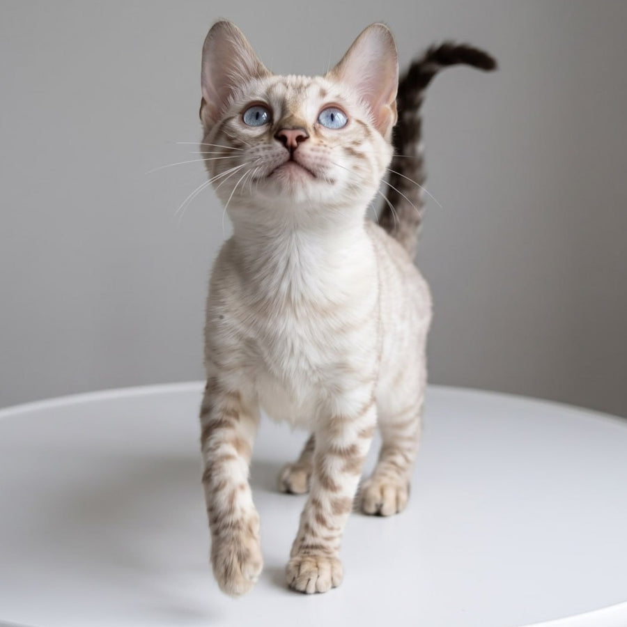 Wanda Bengal female, black spotted tabby pointed