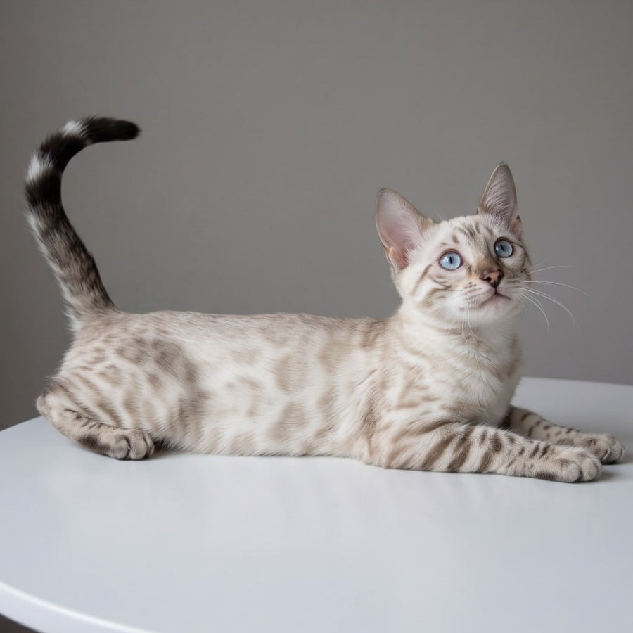 Wanda Bengal female, black spotted tabby pointed