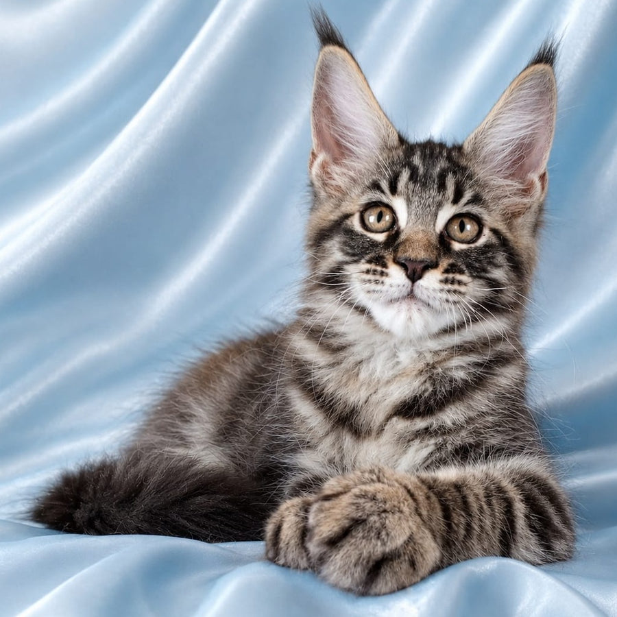 Vulf Maine Coon male, black tabby