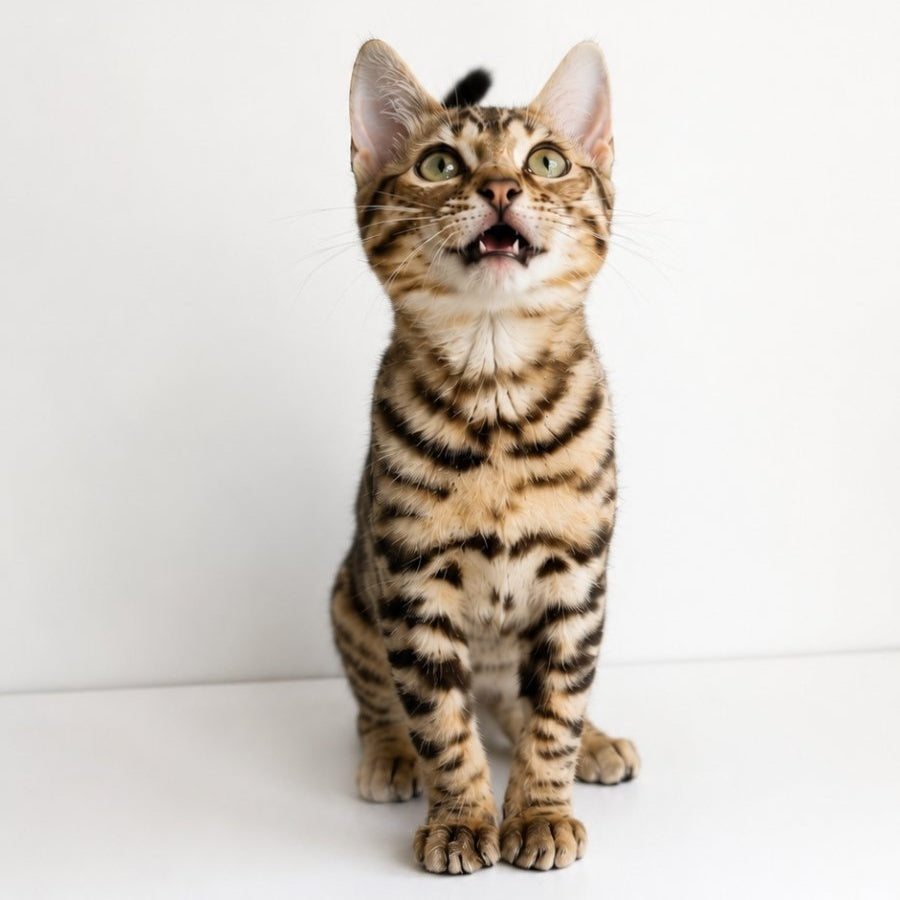 Wendy Bengal female, black spotted tabby