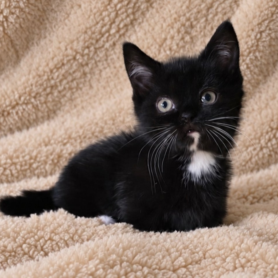 Nuar Munchkin male, black with white
