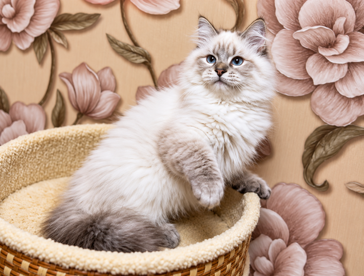 Mario Siberian male, seal tabby pointed