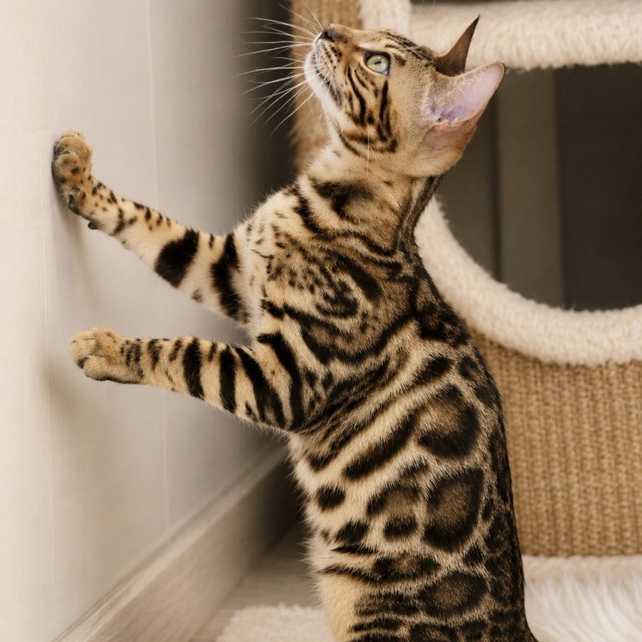 Azario Bengal male, black spotted tabby