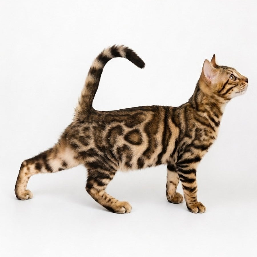 Wendy Bengal female, black spotted tabby