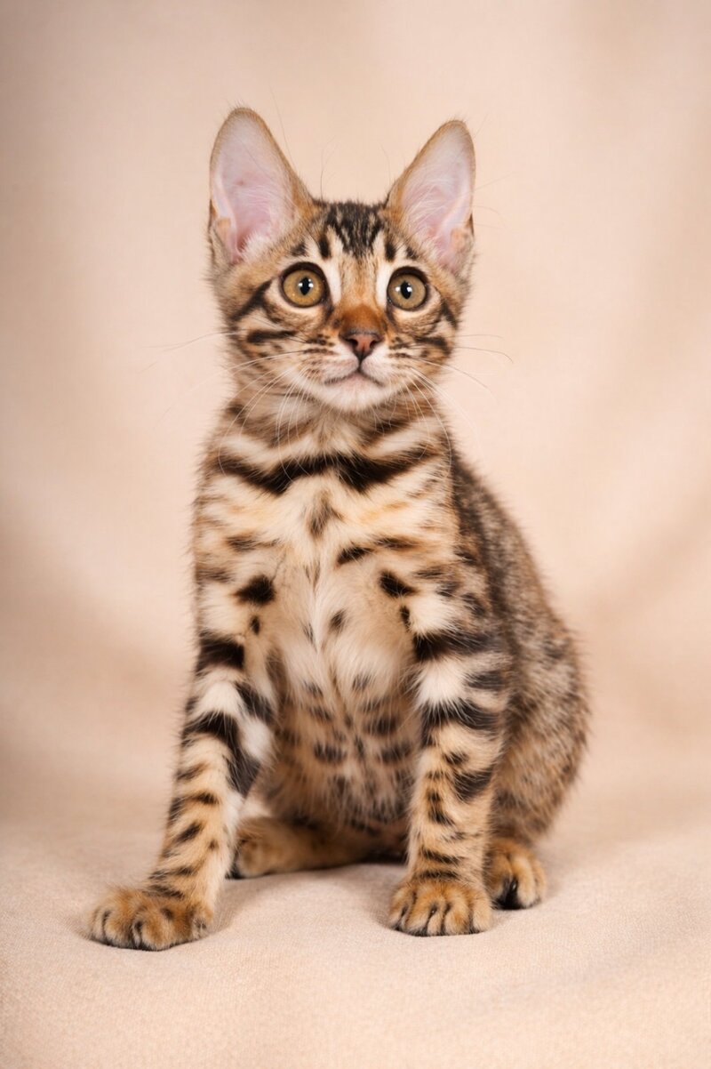 Azura Bengal female black spotted tabby - live animals