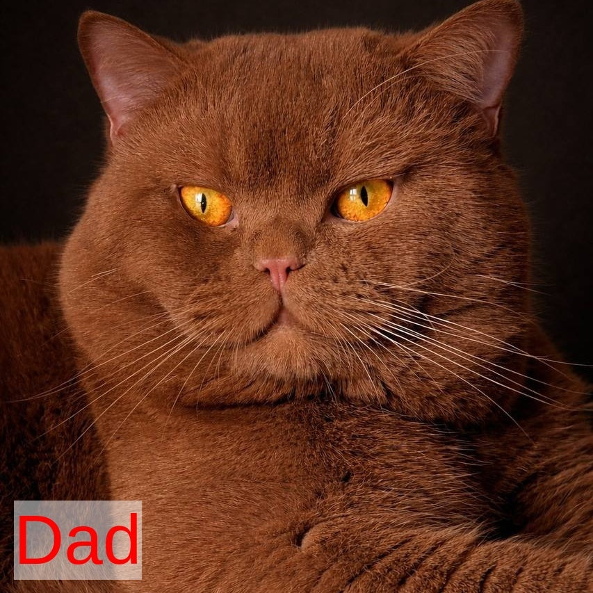 Gustav British Shorthair male, cinnamon