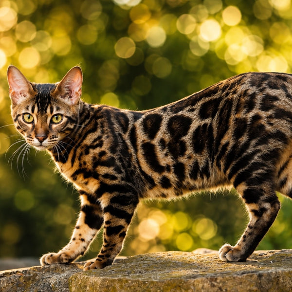 Azura Bengal female, black spotted tabby