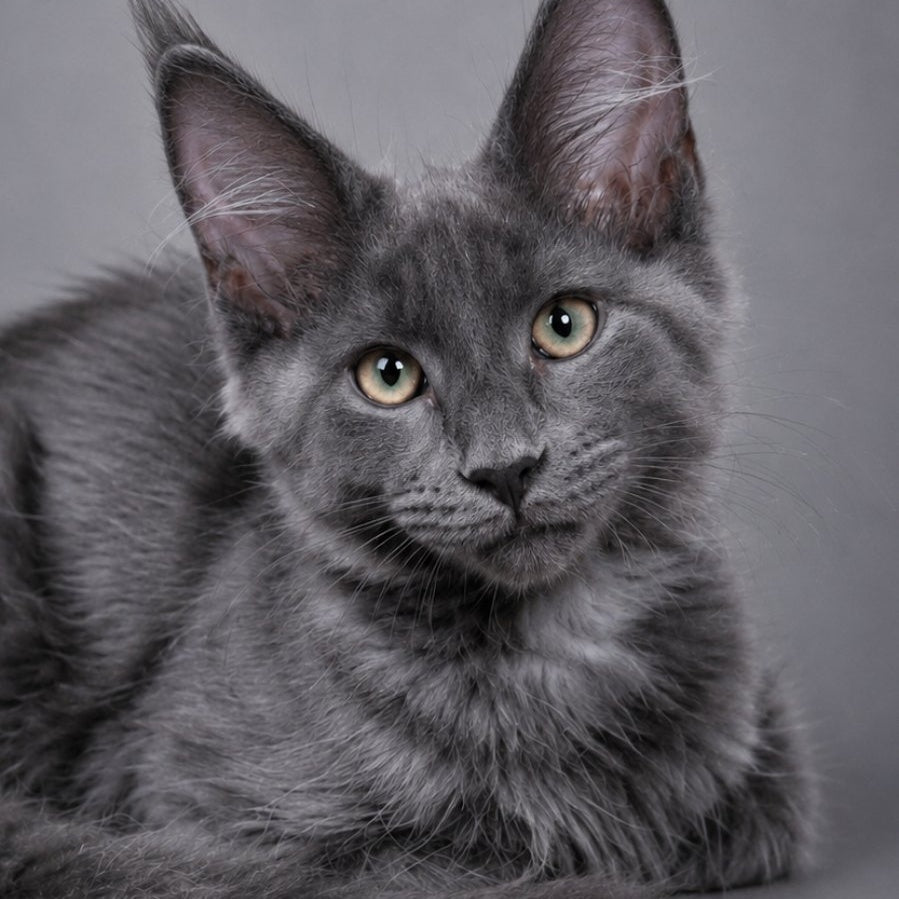 Blue Titan Maine Coon male, blue silver