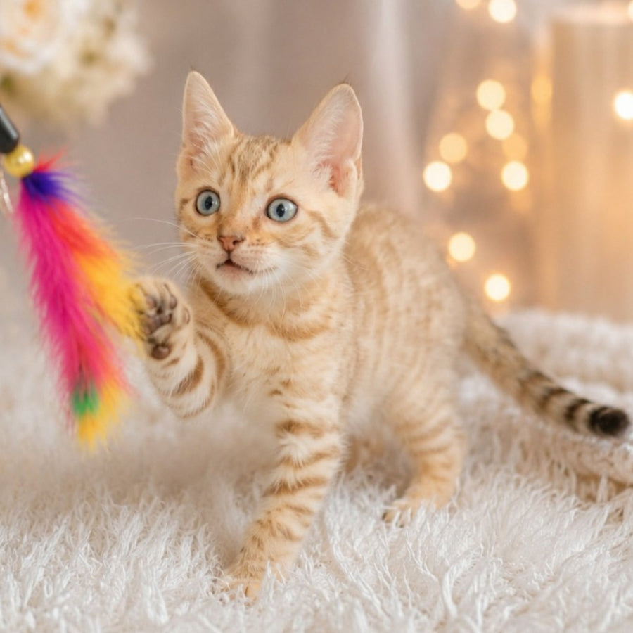 Karen Bengal female, black spotted tabby pointed