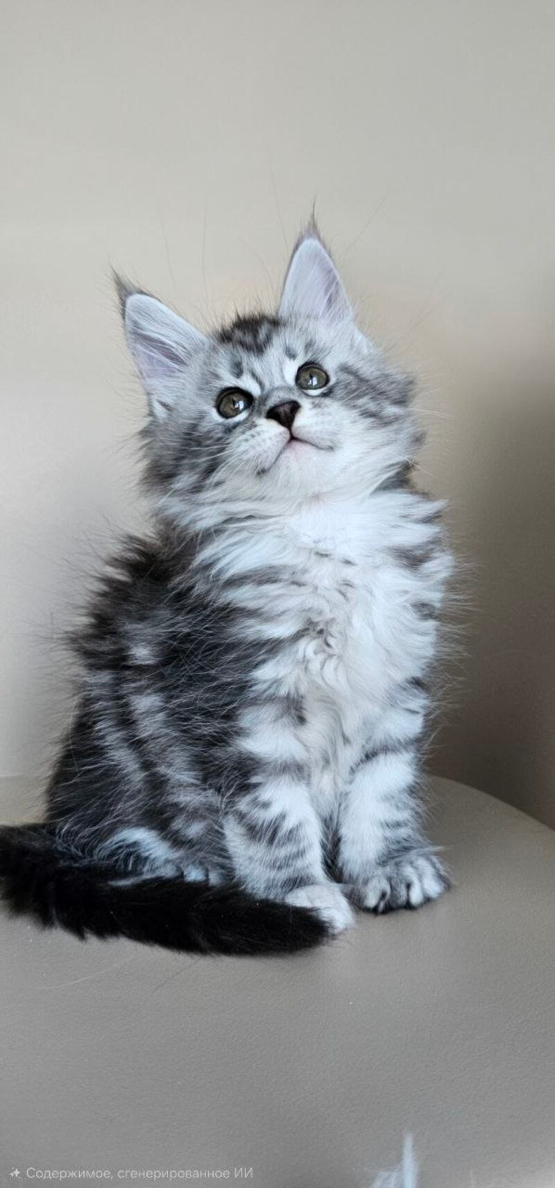 Elisaveta Maine Coon female, black silver tabby