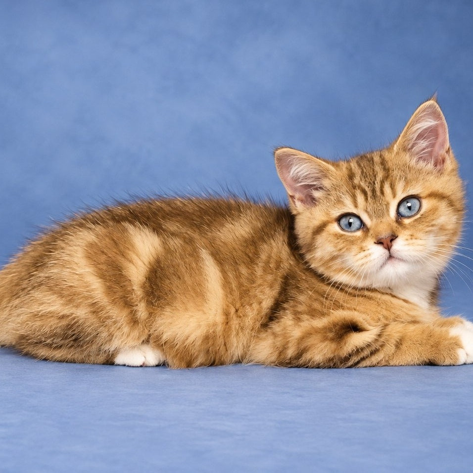 Leopold British Shorthair male, chocolate golden tabby with white