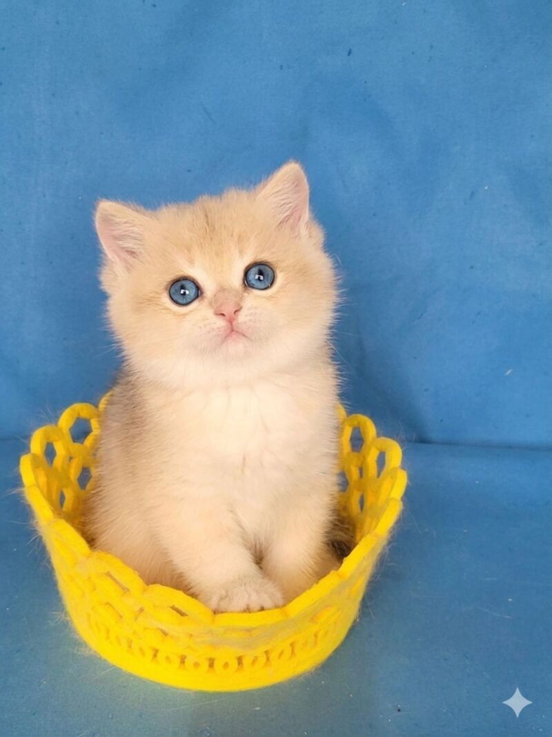 Xavier British Shorthair male, blue golden chinchilla