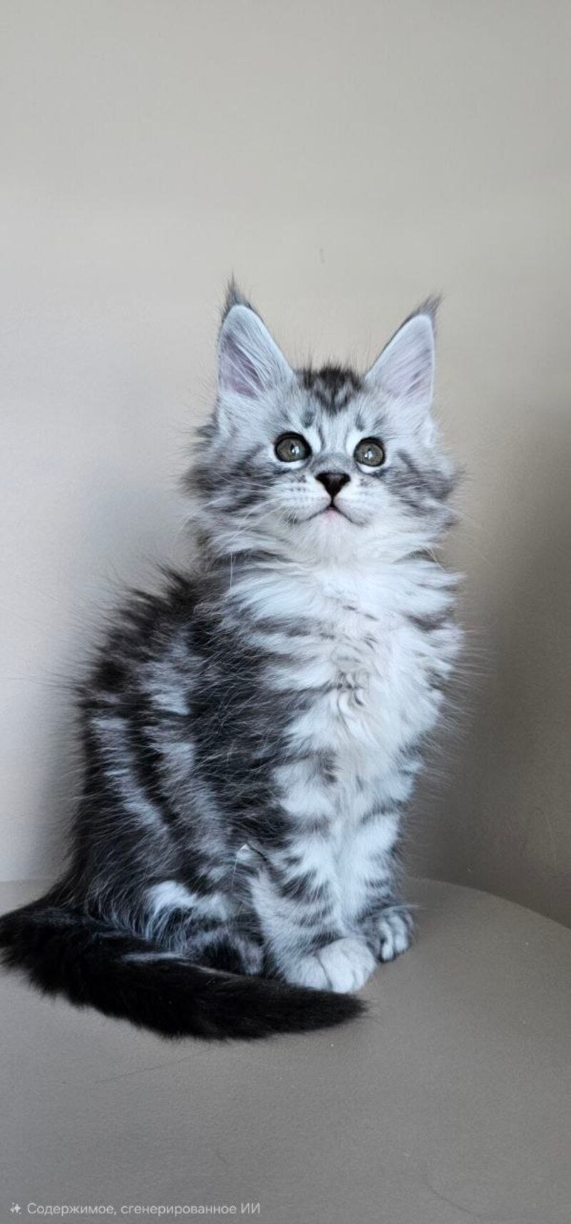 Elisaveta Maine Coon female, black silver tabby