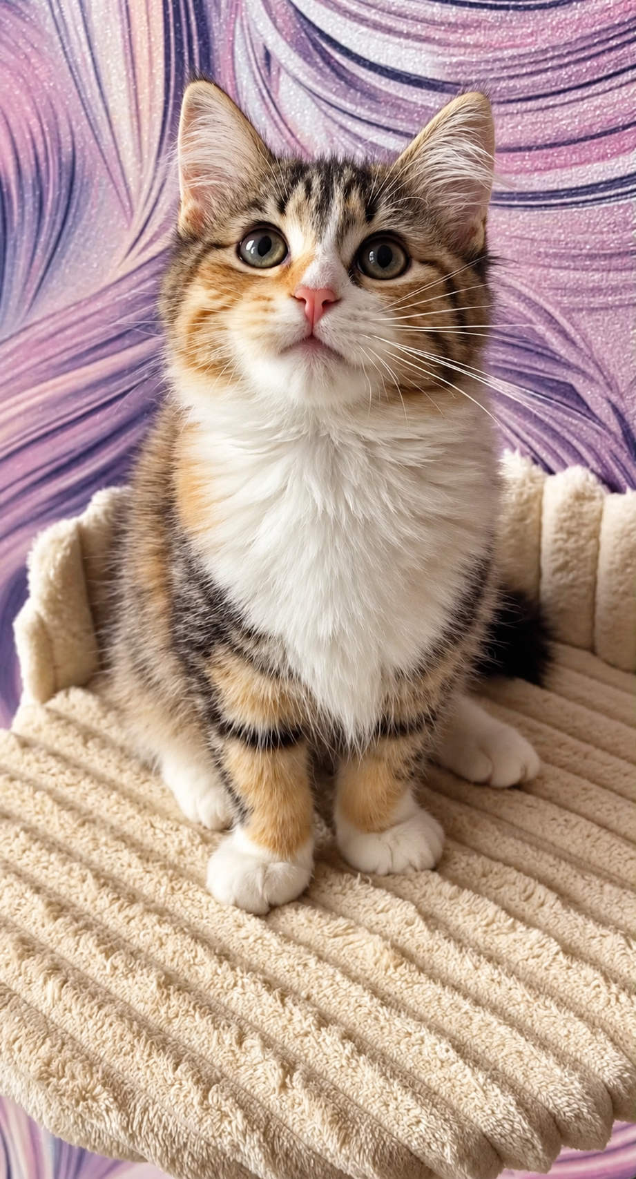 Kamila Siberian female, black tortie spotted tabby