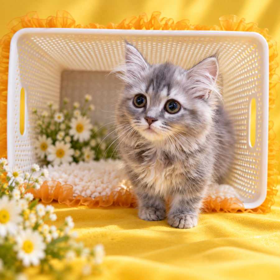 Iriska Munchkin female, blue tortie