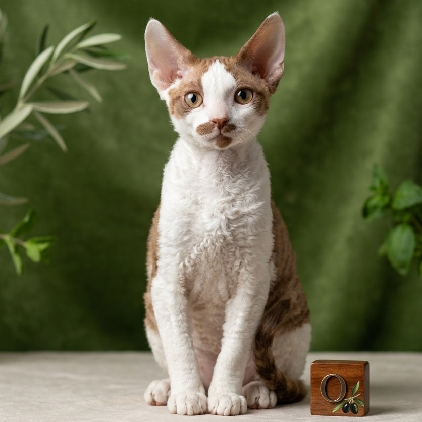 Ostin Devon Rex male, cinnamon bicolour