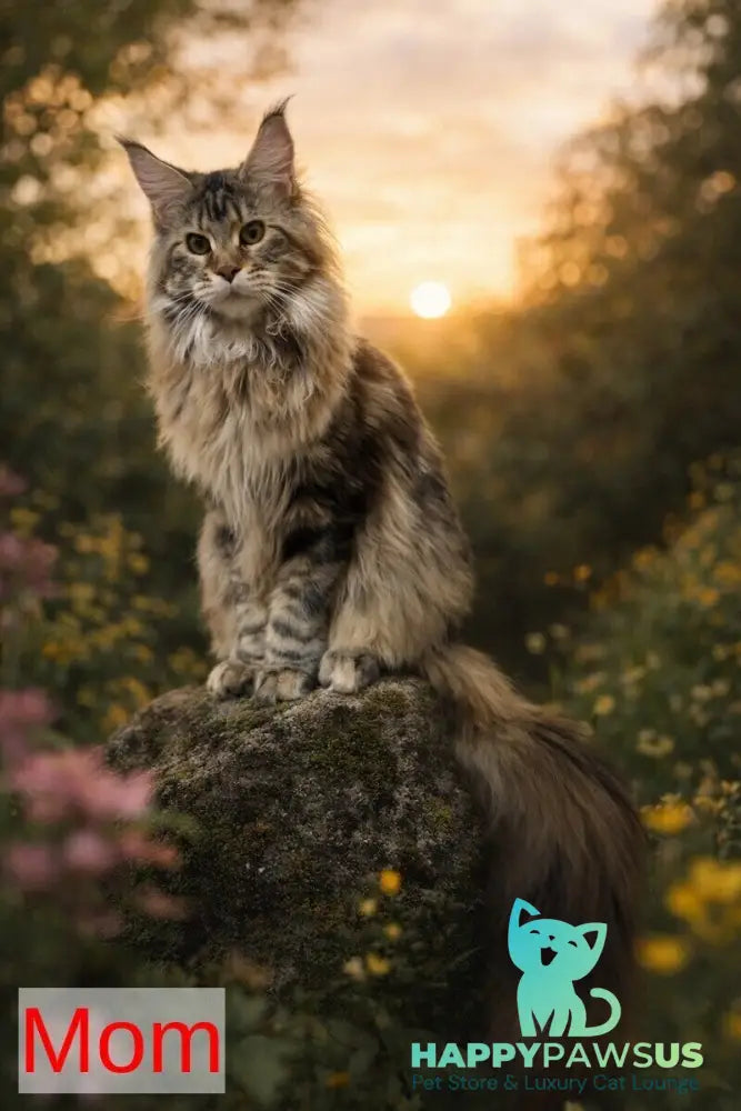 Caesar Maine Coon male black tabby - live animals