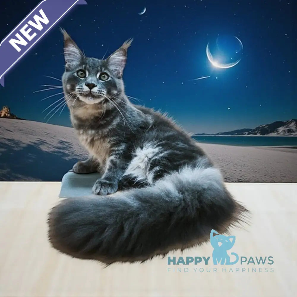 Leo Maine Coon male blue tabby live animals