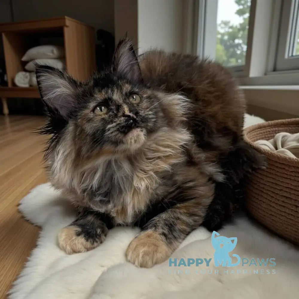 Milli Maine Coon female black tortie live animals