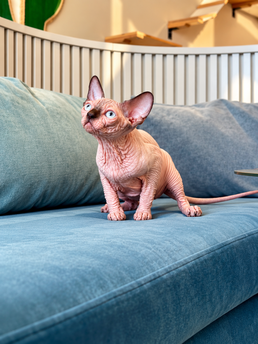 Zeno Canadian Sphynx male, seal pointed