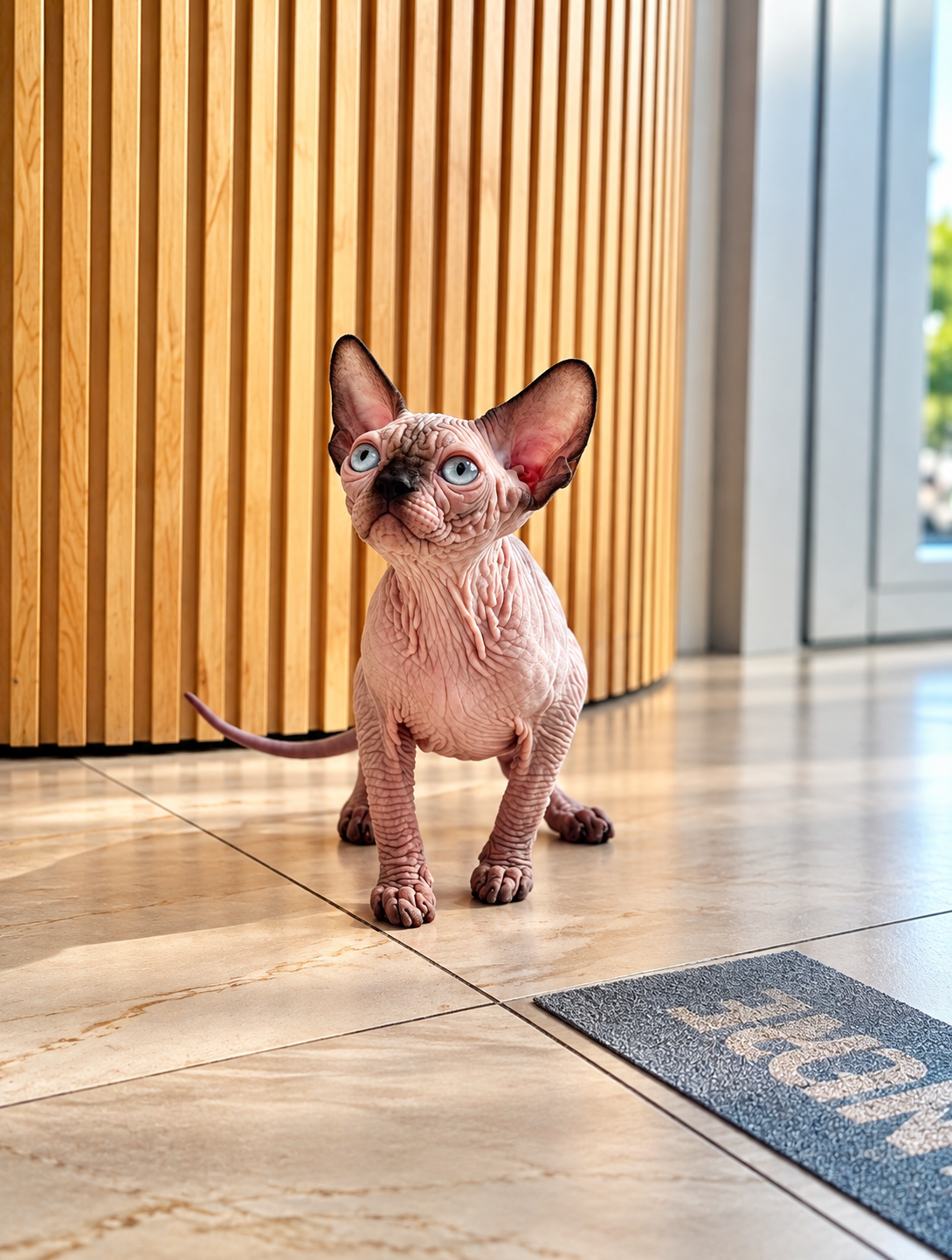 Zeno Canadian Sphynx male, seal pointed