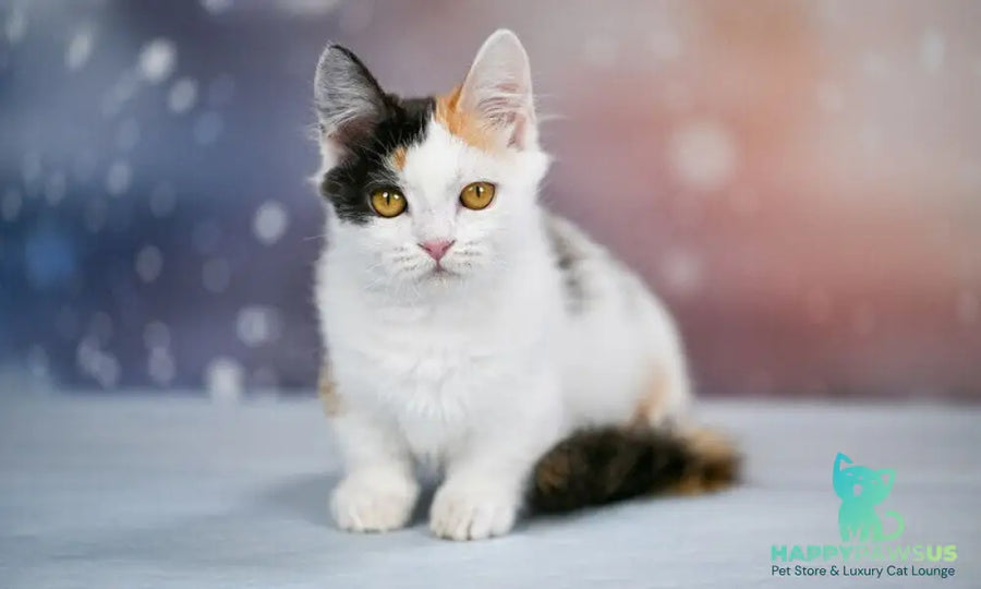 Wednesday Munchkin female black tortie bicolour - live animals